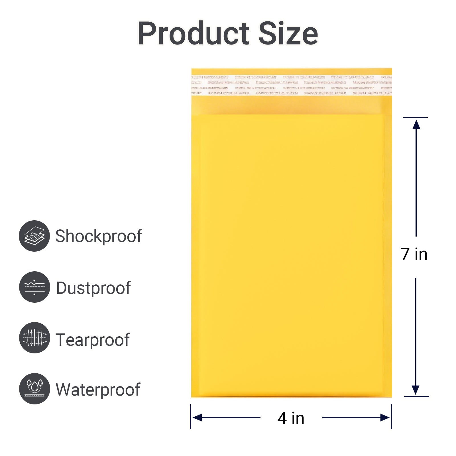 LULUPACK Kraft Bubble Mailers 4 x 7 Inch Secondary image