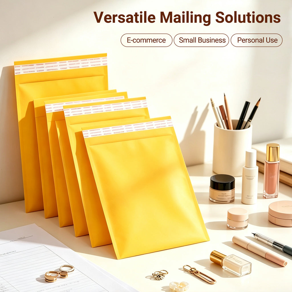 LULUPACK Kraft Bubble Mailers 4 x 7 Inch